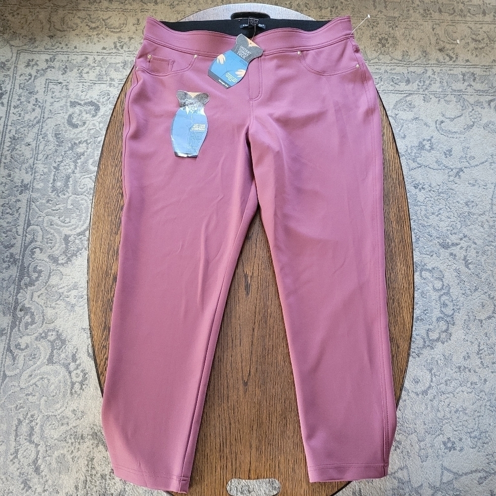 Savage Art Stretch Dusty Rose Instant Tummy Tuck Pants Size Women's 3X NEW